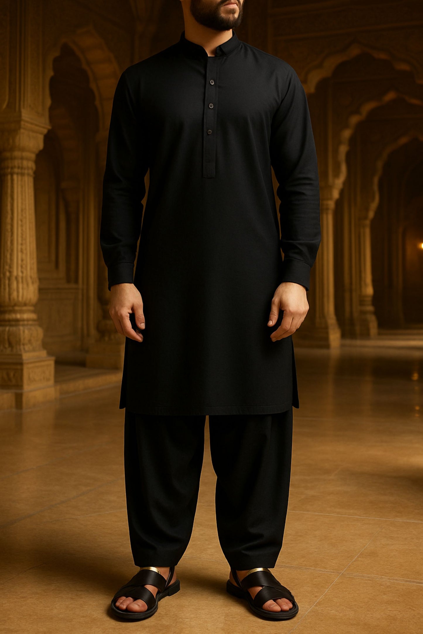 LuxeWear Elite Wash & Wear Suit Collection – Jet Black