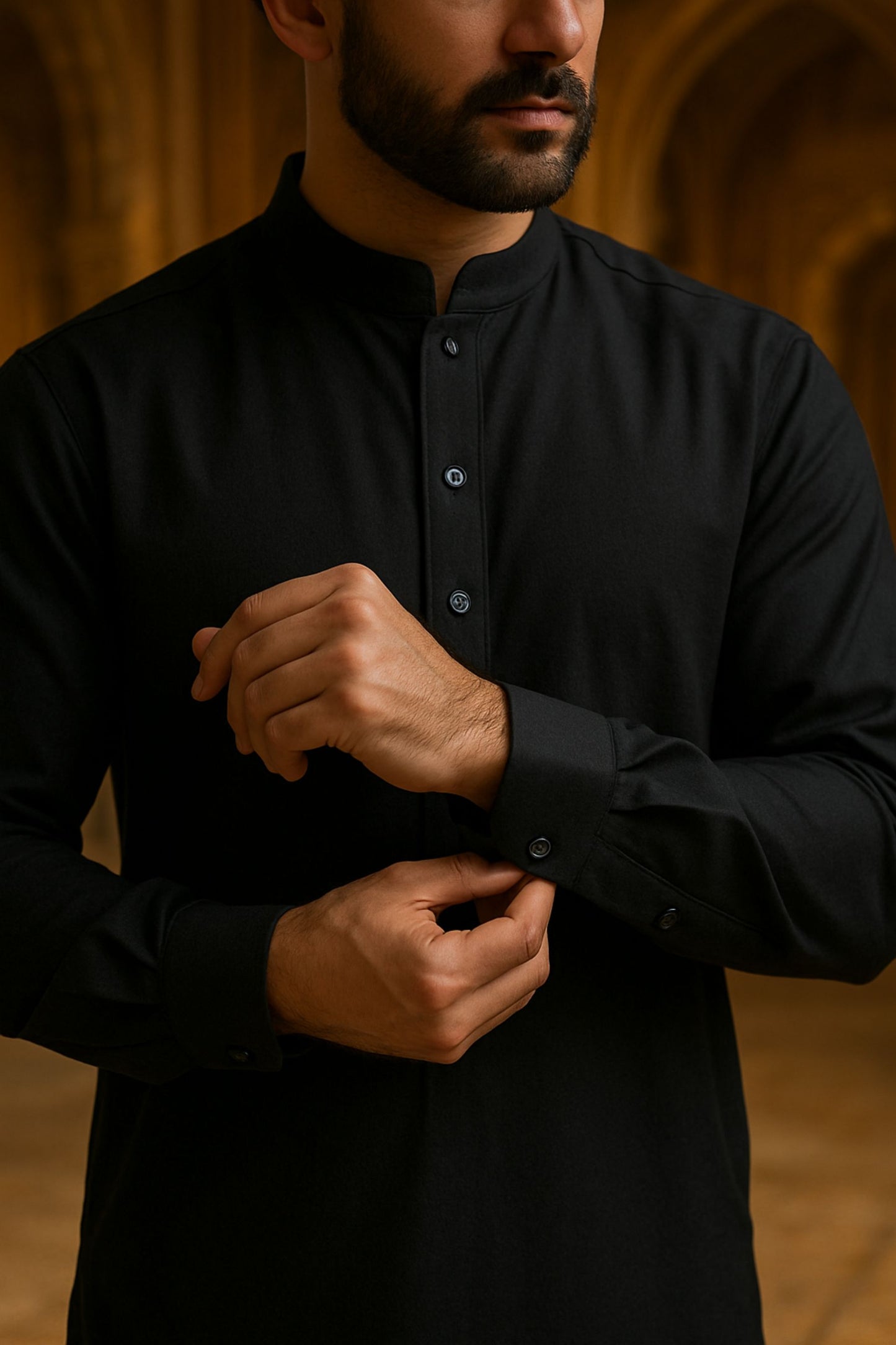 LuxeWear Elite Wash & Wear Suit Collection – Jet Black