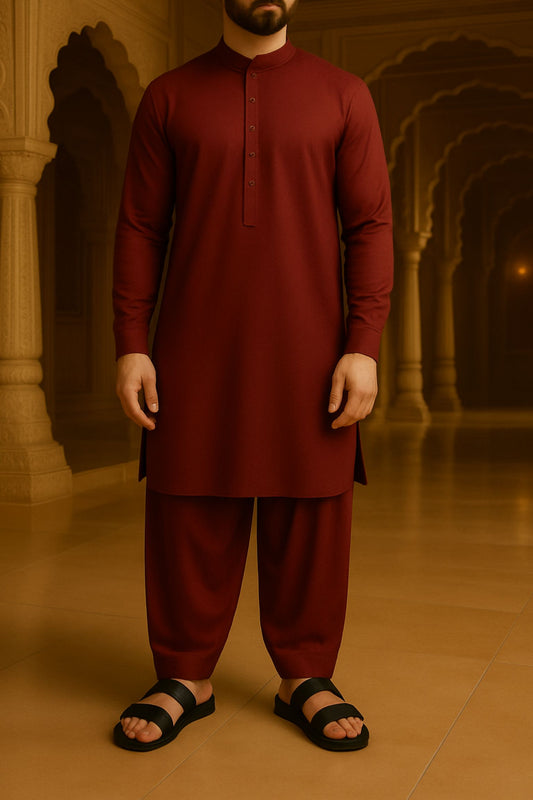 LuxeWear Elite Wash & Wear Suit Collection – Claret