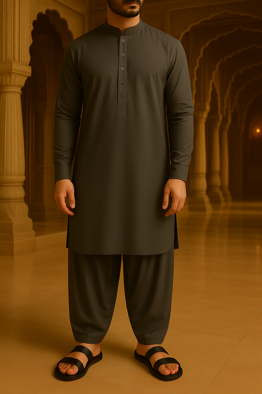 LuxeWear Elite Wash & Wear Suit Collection – Charcoal